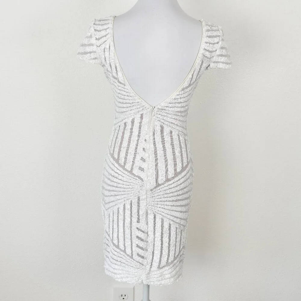Dress the Population Tabitha Cap Sleeve Sequin Dress - M - Picture 7 of 11